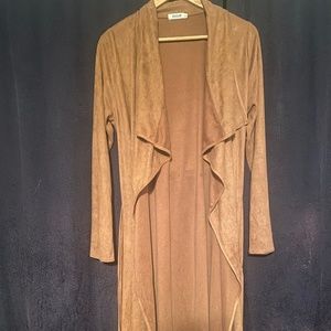 Faux suede coat